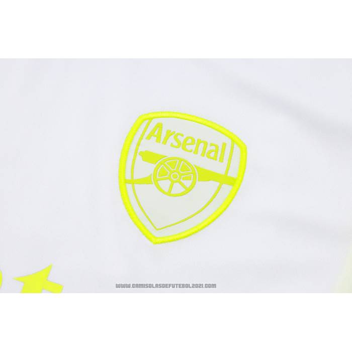 Fato de Treino Arsenal Manga Curta 2023-2024 Branco - Calcas Curta